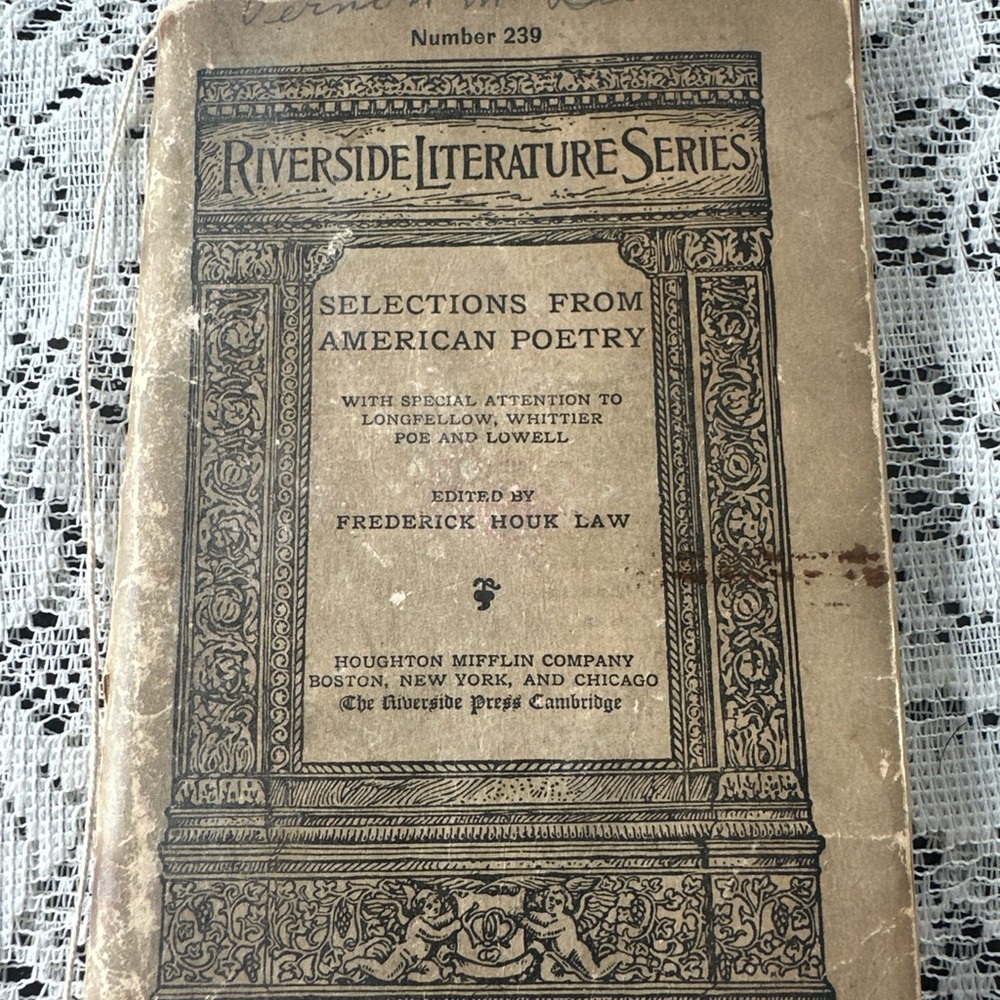 Riverside Literature Series Poetry Book. Selections from American Poetry 1915